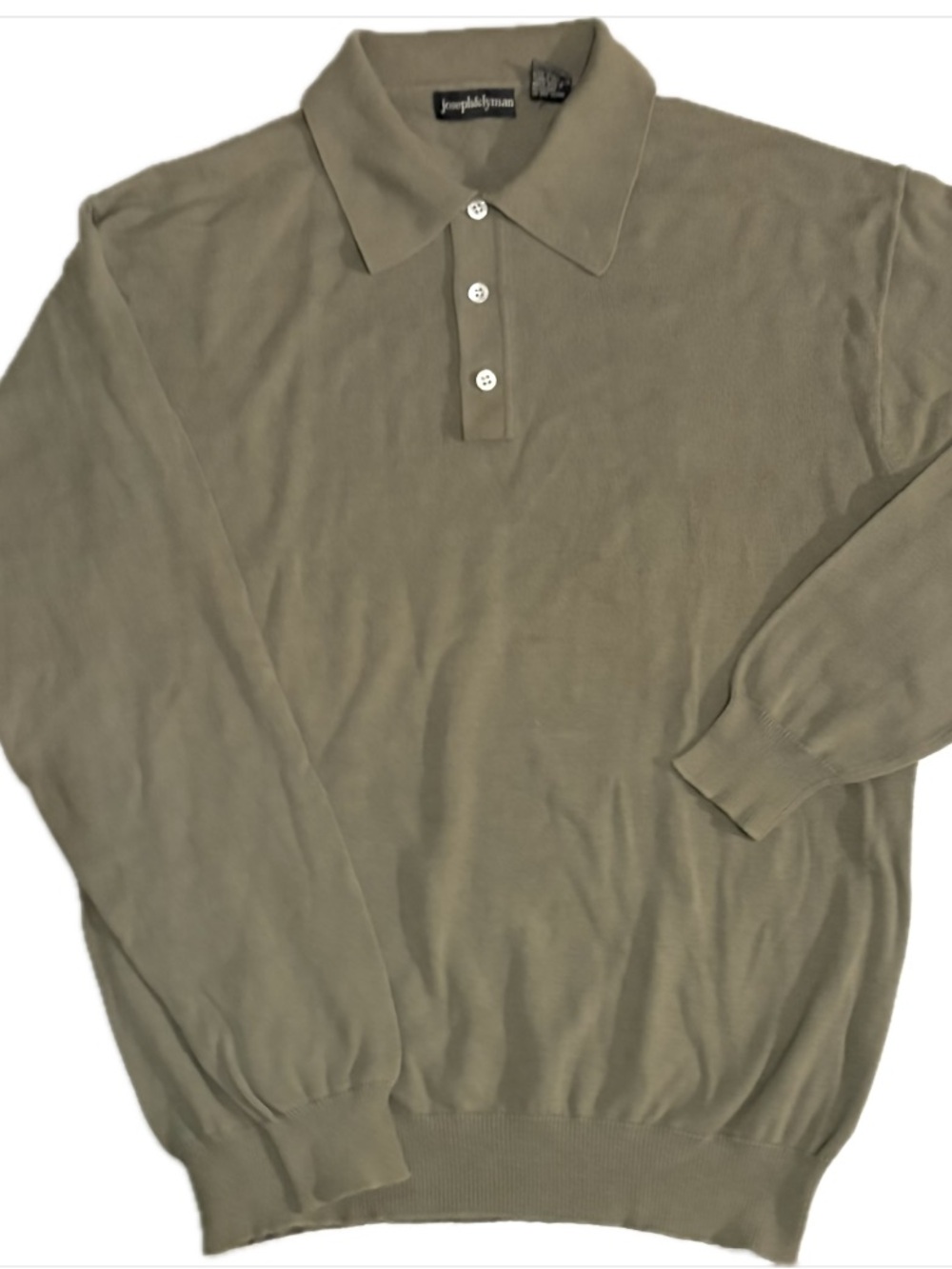Just in💕Joseph & Lyman Men's Olive Green Long-Sleeve Polo Sweater